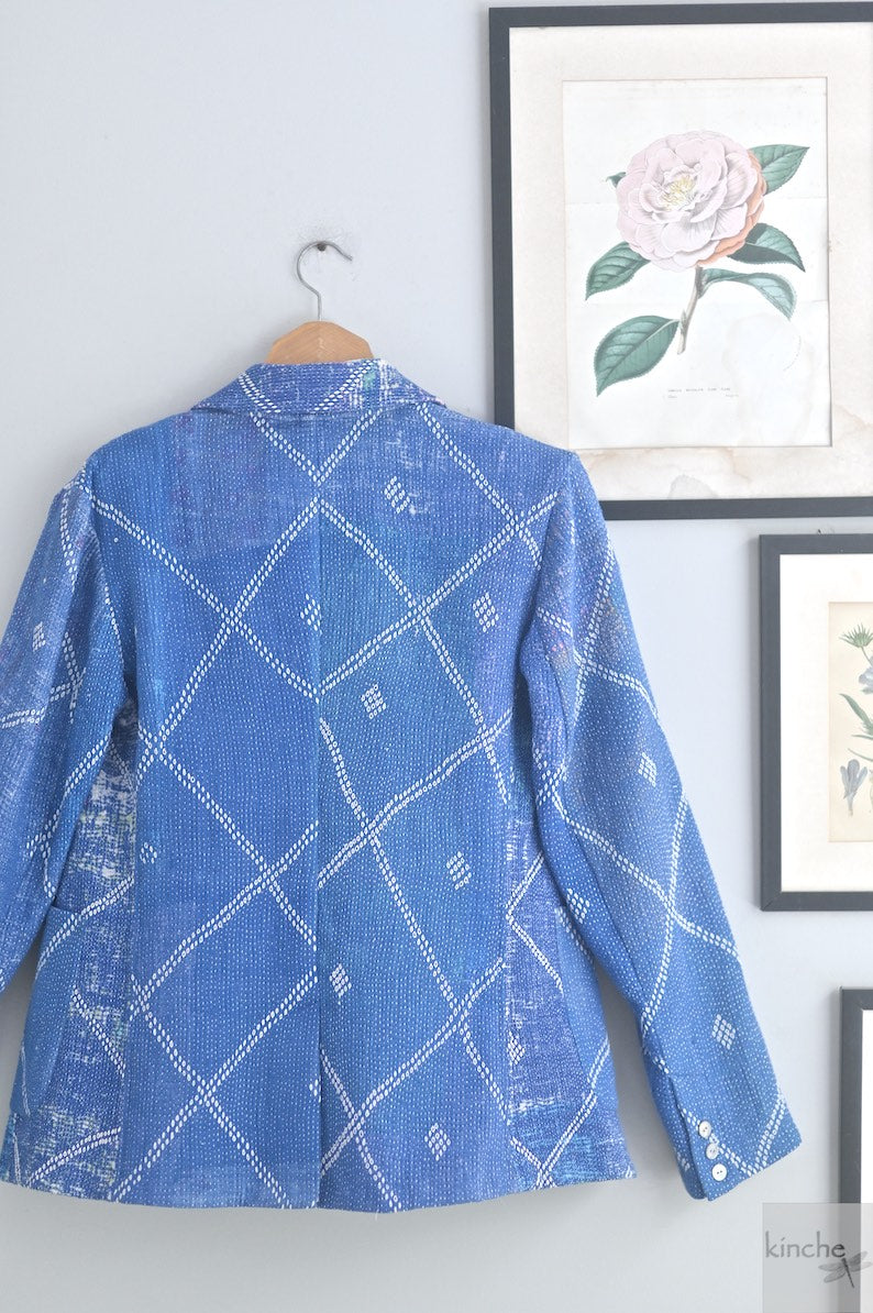 Caleb, Sustainably made Kantha Blazer, One of a Kind Chest/Bust 40 - kinchecom
