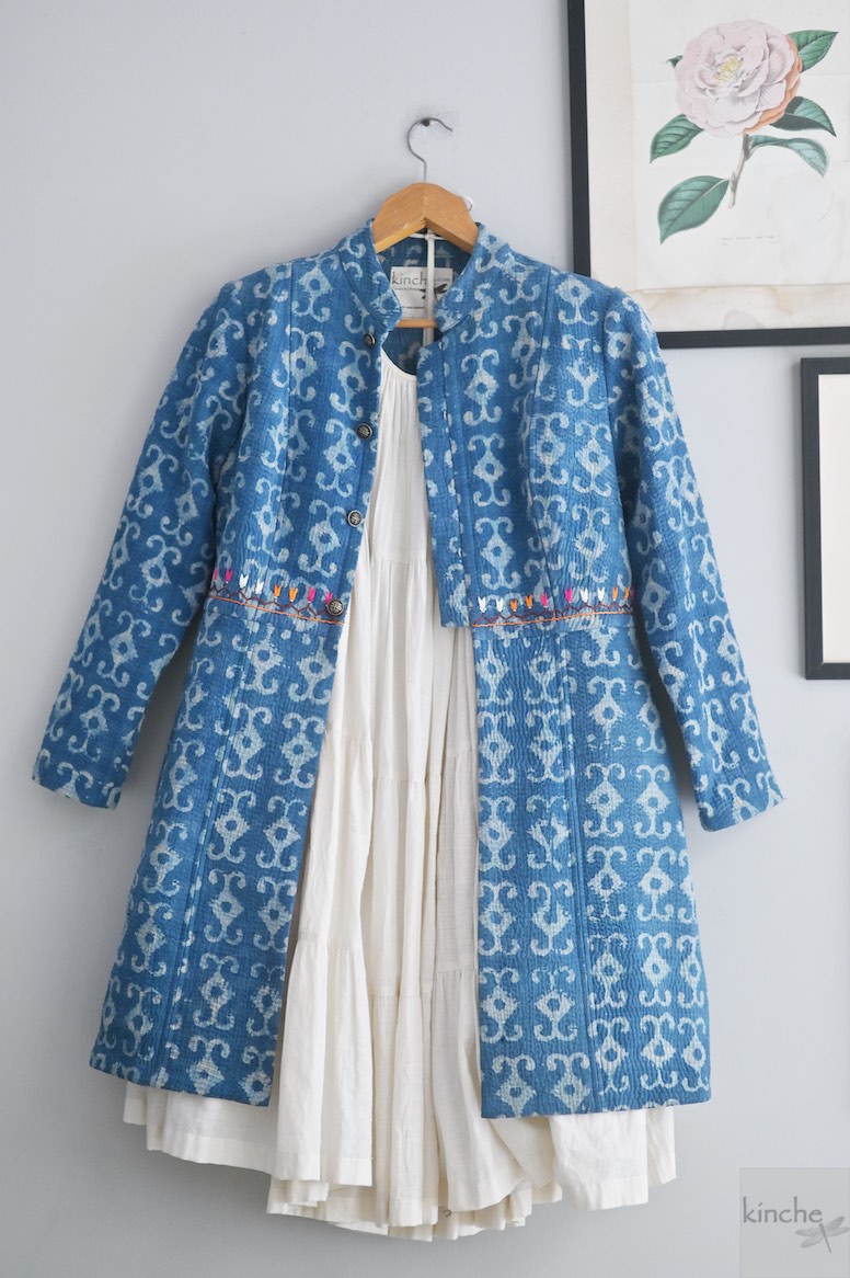 Handmade kantha Coat with Hand Embroidery