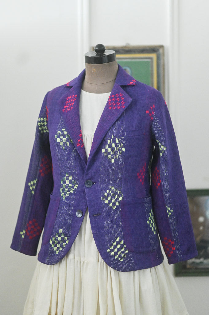 Nyara, Vintage Kanta Hand Embroidered Blazer in Medium