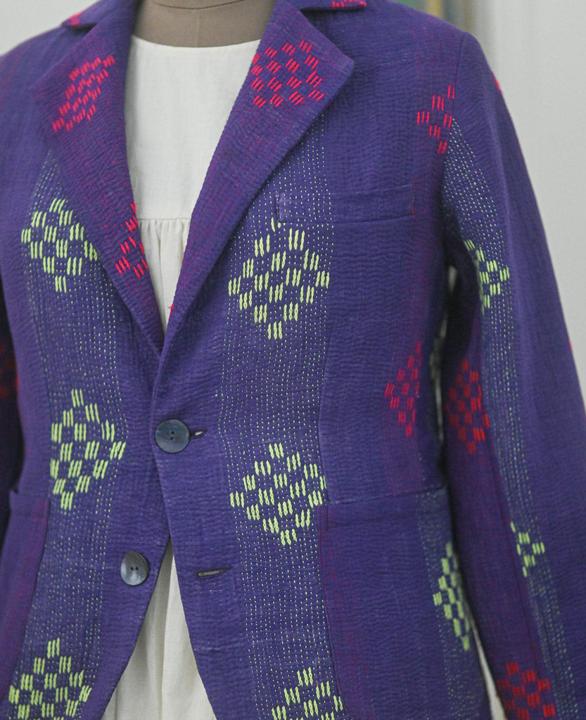 Nyara, Vintage Kanta Hand Embroidered Blazer in Medium