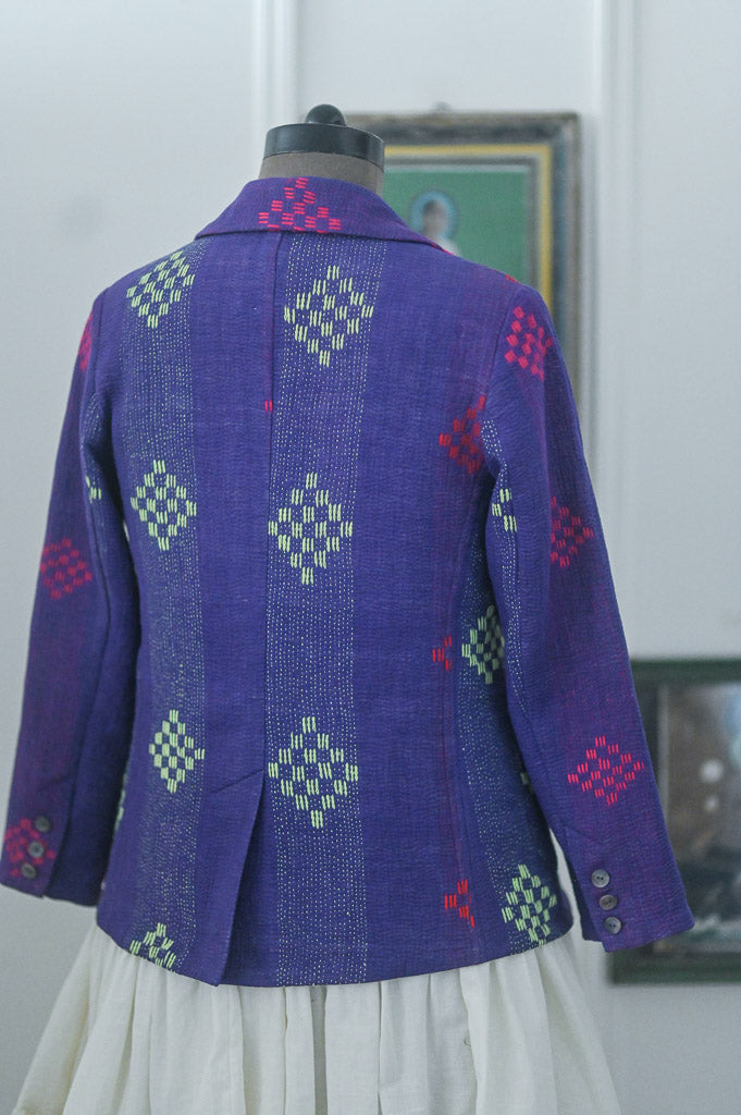 Nyara, Vintage Kanta Hand Embroidered Blazer in Medium
