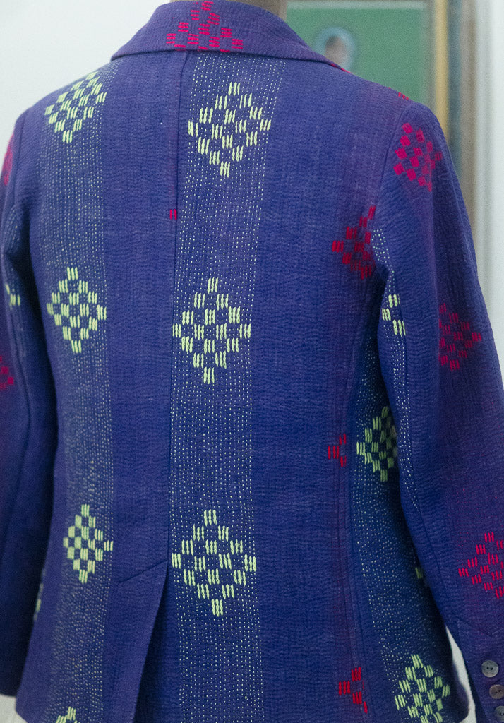 Nyara, Vintage Kanta Hand Embroidered Blazer in Medium