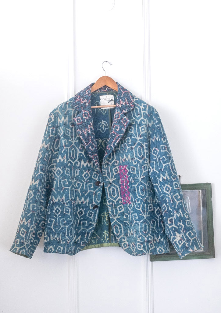 Abner, Sustainably made Kantha Boho Blazer, Chest/Bust 44 Inches