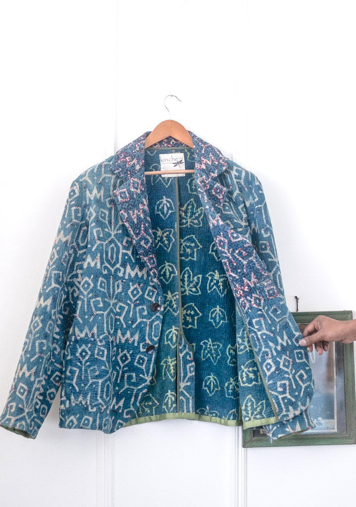Abner, Sustainably made Kantha Boho Blazer, Chest/Bust 44 Inches