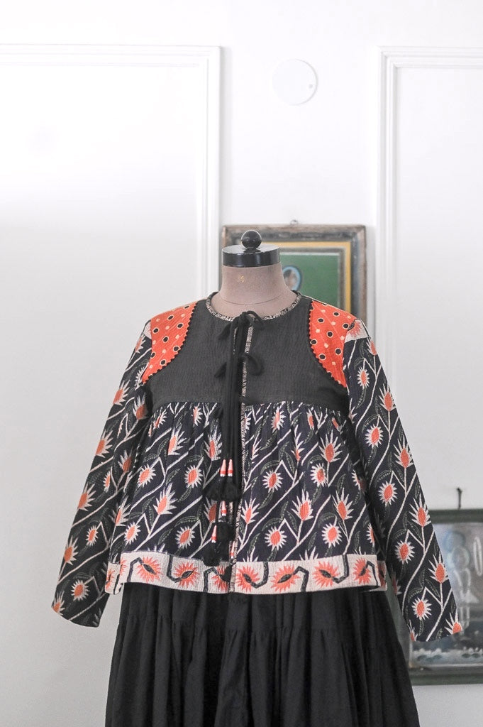 Sydney, Vintage kantha from Early 1900's Up Cycled in t oa Kantha Kediya in M