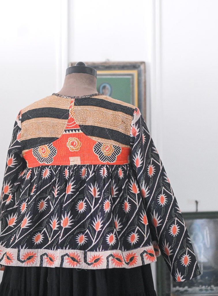 Sydney, Vintage kantha from Early 1900's Up Cycled in t oa Kantha Kediya in M