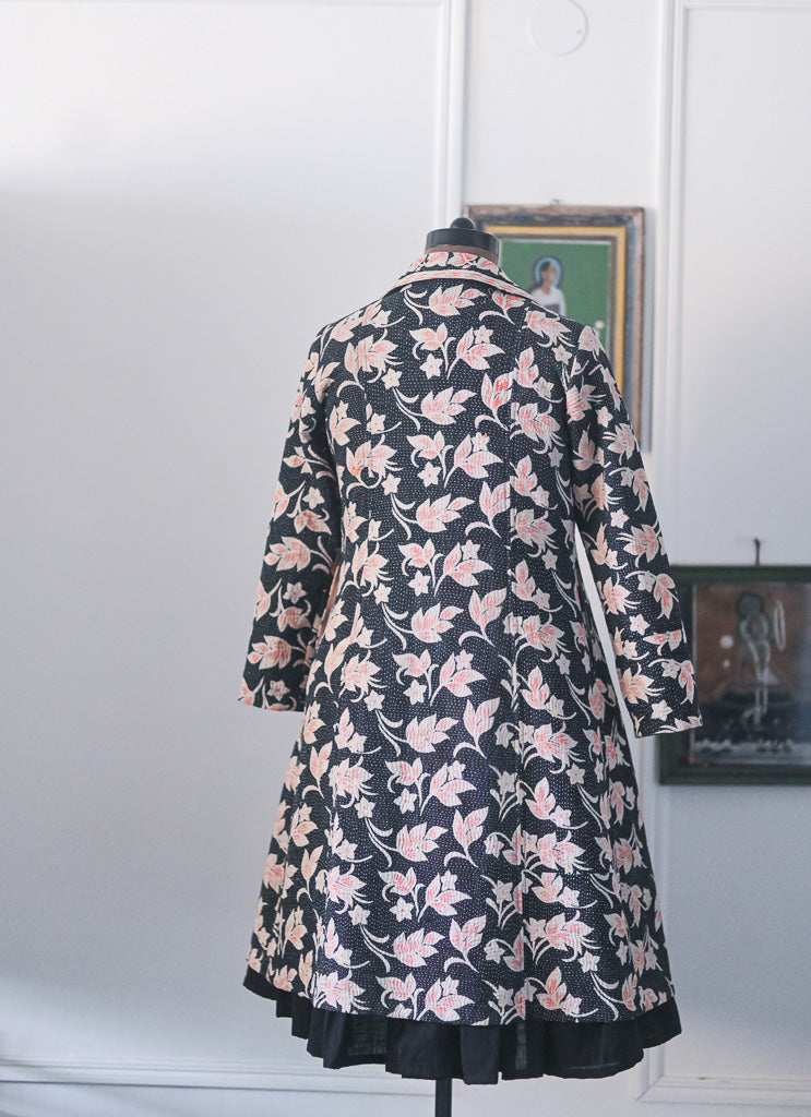 Jessica, Handmade Vintage Kantha Long Blazer in Medium