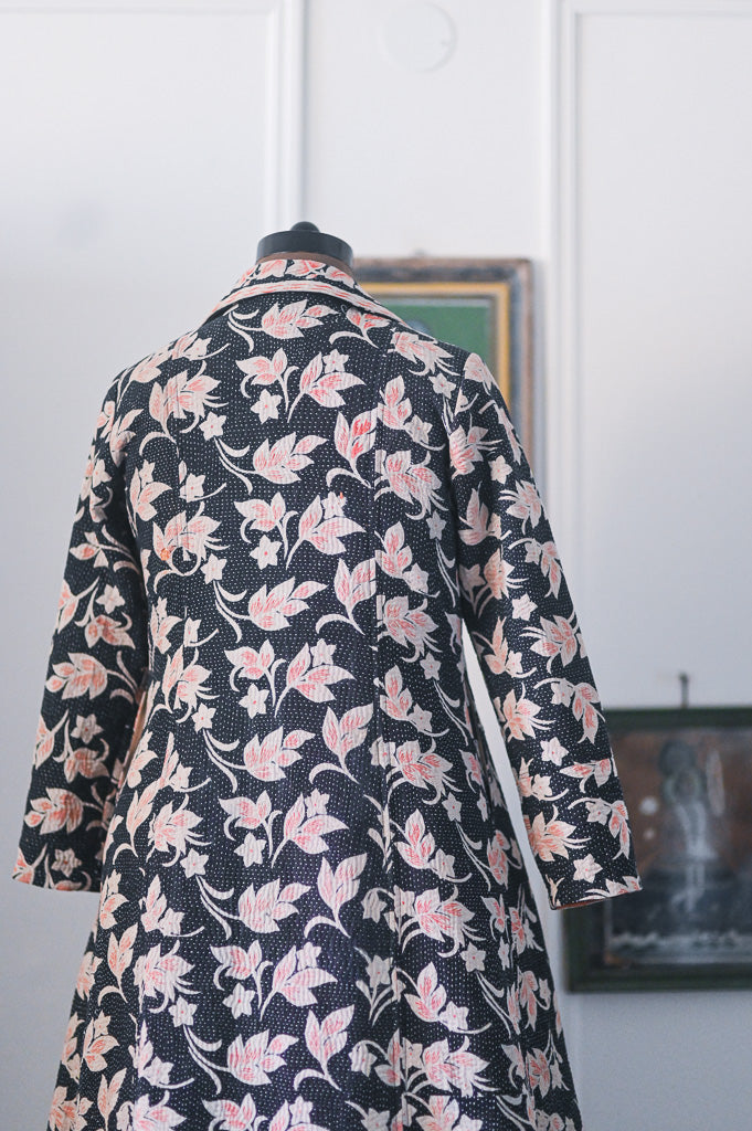 Jessica, Handmade Vintage Kantha Long Blazer in Medium