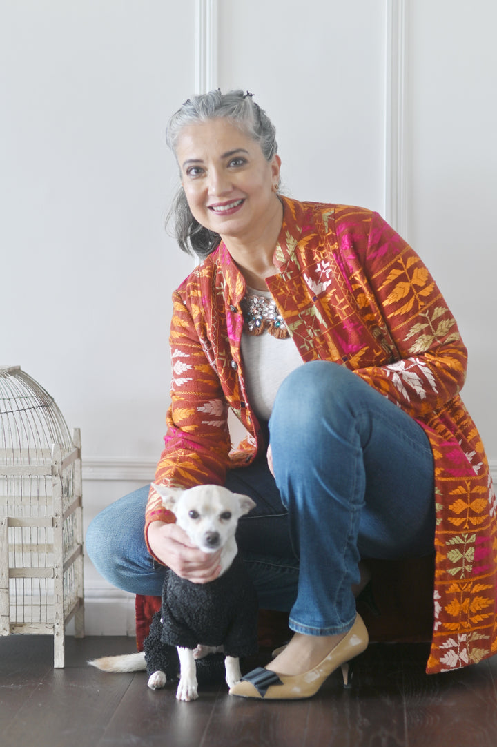 Vintage Bagh Phulkari Coat by kinche