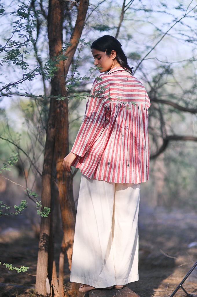 Poppy, Kala Cotton Organic Fabric Oversized Shirt - kinchecom