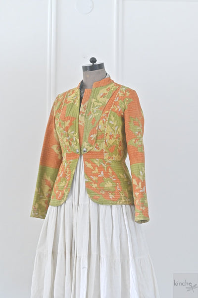 Medium, Elizabeth, Handmade Vintage Kantha Short Jacket, Handmade