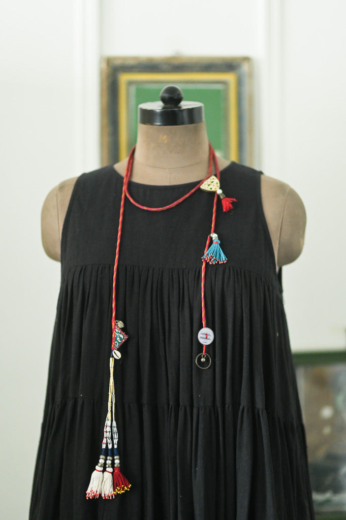 Bera, Handmade, Vintage and New Beads and Charms Wrap Necklace, Tribal Style - kinchecom