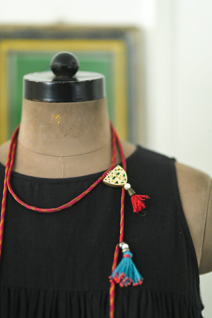 Bera, Handmade, Vintage and New Beads and Charms Wrap Necklace, Tribal Style - kinchecom