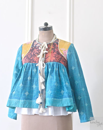 Medium, Jakarta Kantha Kediya, Boho Style Jacket, One of a Kind