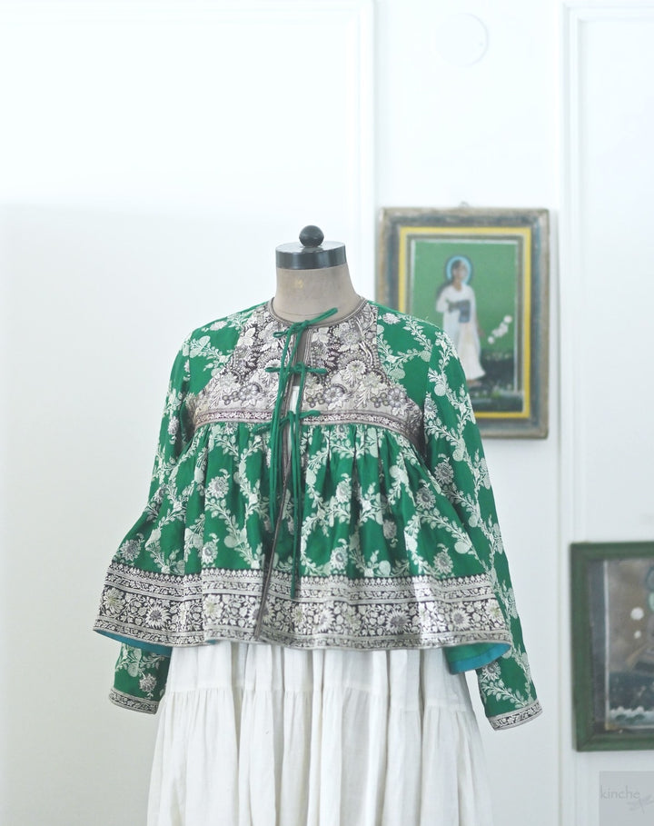 Nazar, Vintage silk Katan Zari Saree Kedia in Small and medium