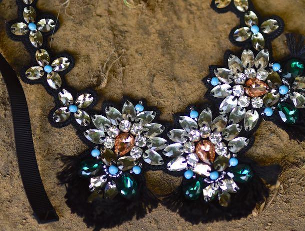 Crete, Handmade Swarovski Crystal Bib necklace - kinchecom