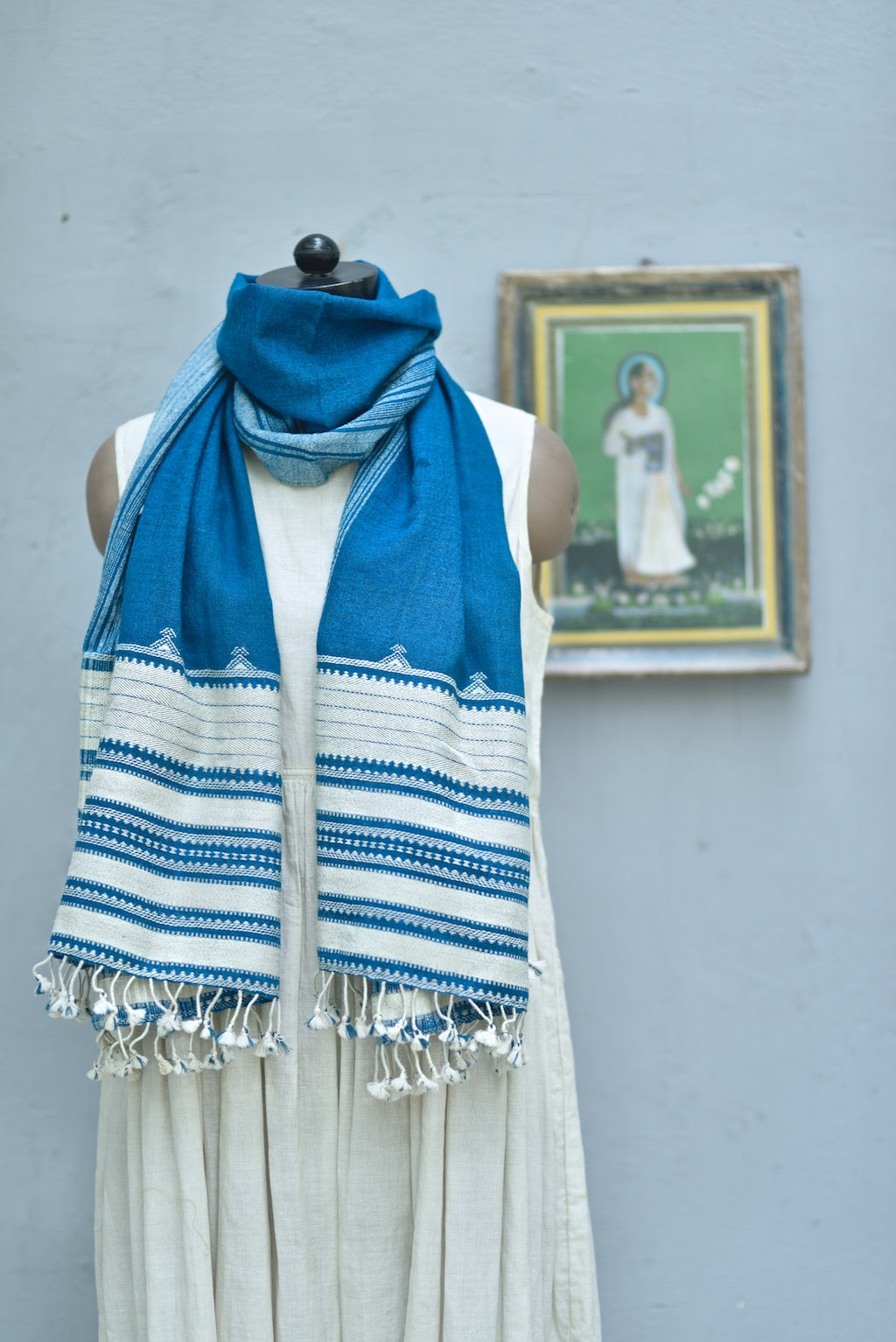 Anjar, Hand Made Pure Wool Shawl from Gujarat, One of a Kind - kinchecom