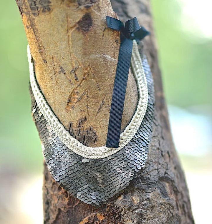 Ozark, Handmade Pure Brass and Zari Necklace - kinchecom