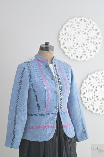 Medium, Gertrud, Upcycled Vintage Kantha Short jacket - kinchecom