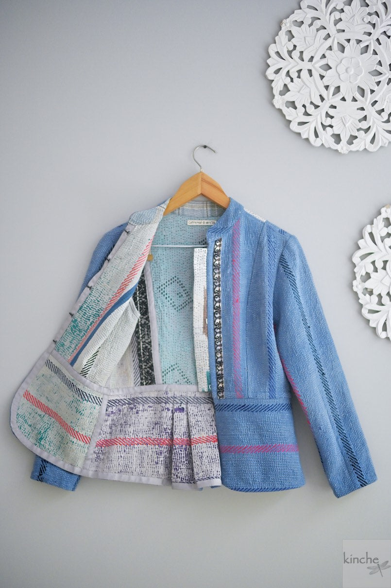 Medium, Gertrud, Upcycled Vintage Kantha Short jacket