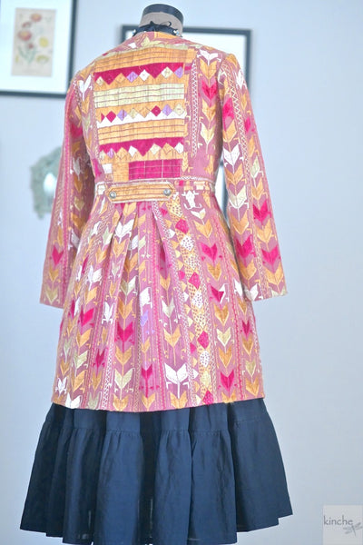 Harita, Size Large/Medium Jacket Made of Antique Phulkari Chaddar/ One of a Kind - kinchecom