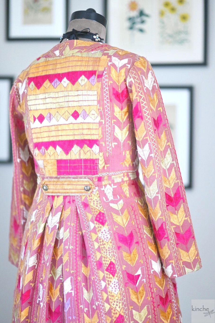 Harita, Size Large/Medium Jacket Made of Antique Phulkari Chaddar/ One of a Kind - kinchecom