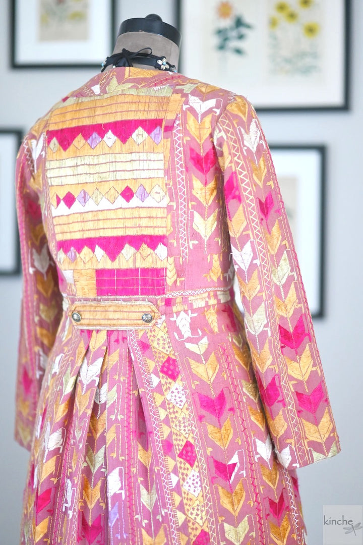 Harita, Size Large/Medium Jacket Made of Antique Phulkari Chaddar/ One of a Kind - kinchecom
