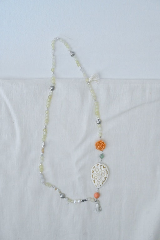 Celeste, Aventurine Semi Precious Bead, Agate Beads & Resin Beads Necklace - kinchecom