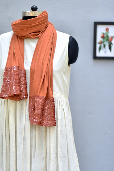 Sustainably made, sequinned Organic Lycra Scarf in by kaito - kinchecom