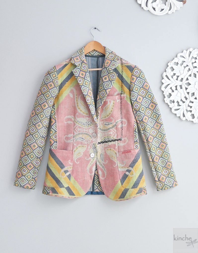 Harper, Heritage Textiles Blazer, One of a Kind, Sustainably made, Chest/Bust 36 - kinchecom