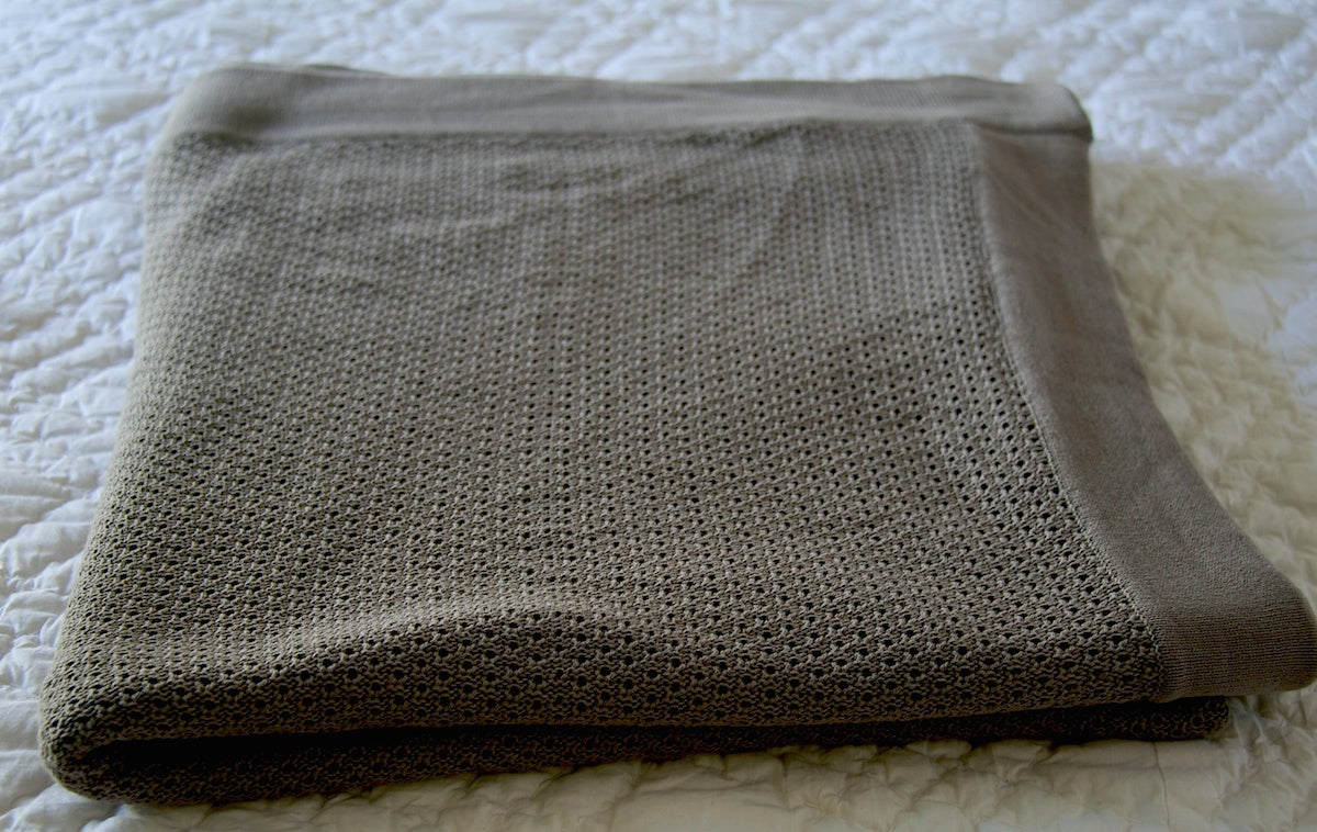 Apheleia, Pure Cotton Charcoal Blanket  102X92 Inches - kinchecom